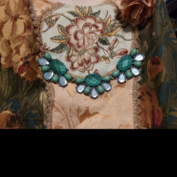 Large Hand Crafted Tapestry Fringe Purse Boho Crossbody Bag Upcycle - Picture 3 of 5